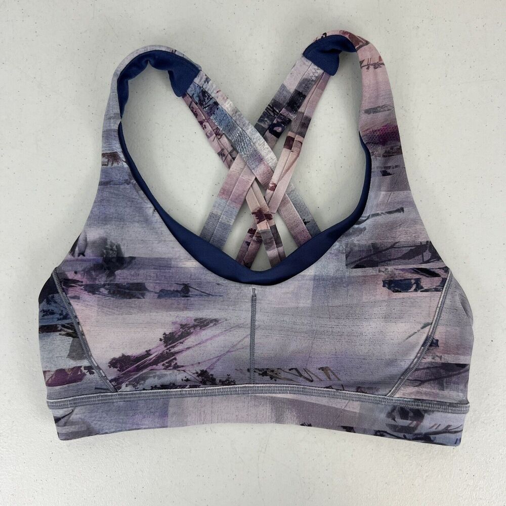 Lululemon Energy Sports Bra 4 Multicolor Strappy